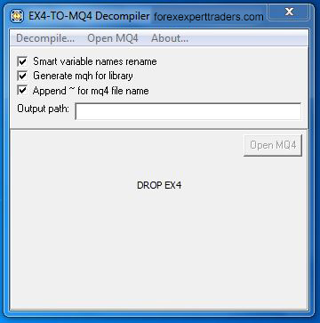 free ex4 to mq4 decompiler software development